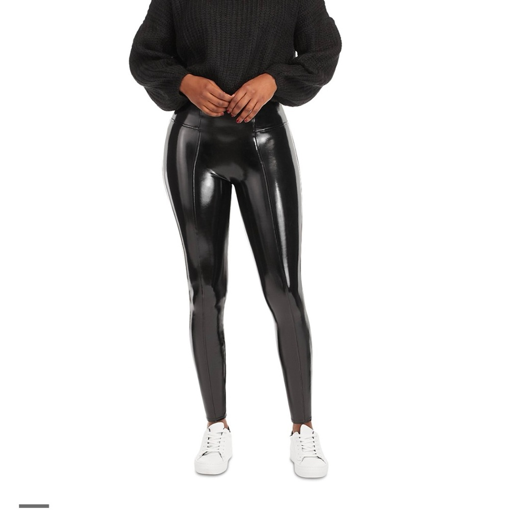 Black Faux Leather Pants